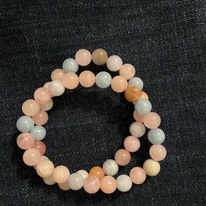 Set of 2 stretch bracelets multicolored